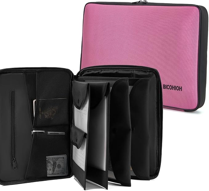 Portable Document Bag, Important Document Organizer, Storage Pouch File Folder by BICOHIOH