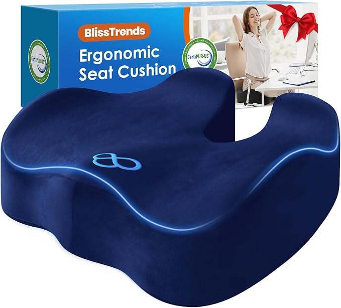 BlissTrends Seat Cushion, 5.2in Thick Memory Foam Cushions by BlissTrends