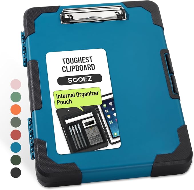 Sooez Toughest Clipboard with Storage, Internal Pen Pouch Included, Letter/ A4 by Sooez