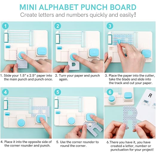 Mini Alphabet Punch Board for Banners, Junk Journals and Scrapbooking - Image 3