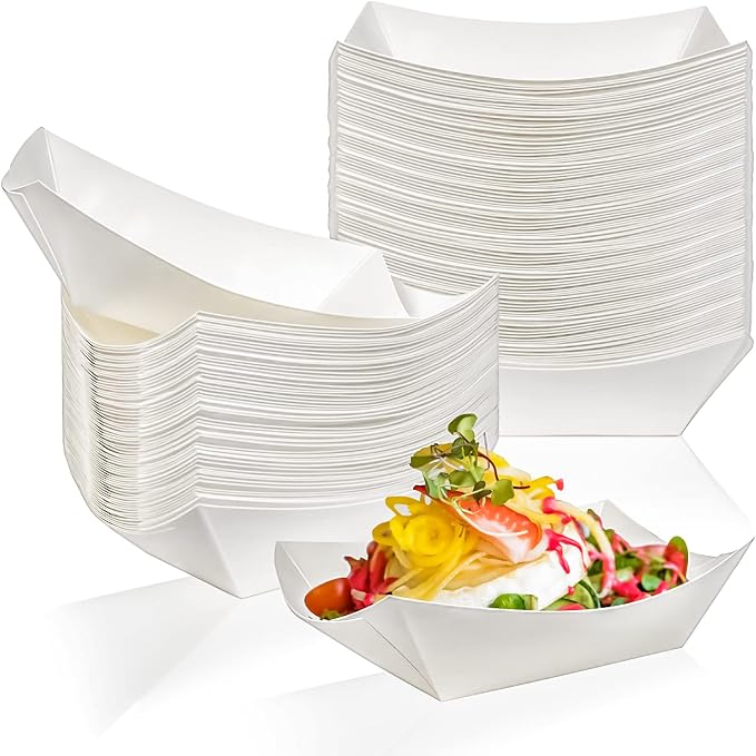 180 Pack 1/2 lb Disposable Kraft Food Paper Trays, Small Eco-Friendly Paper - Image 7