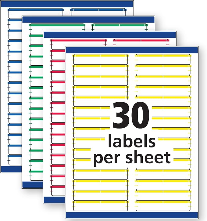 Avery File Folder Labels with Sure Feed, 2/3" x 3-7/16", 750 Printable Labels - Image 4