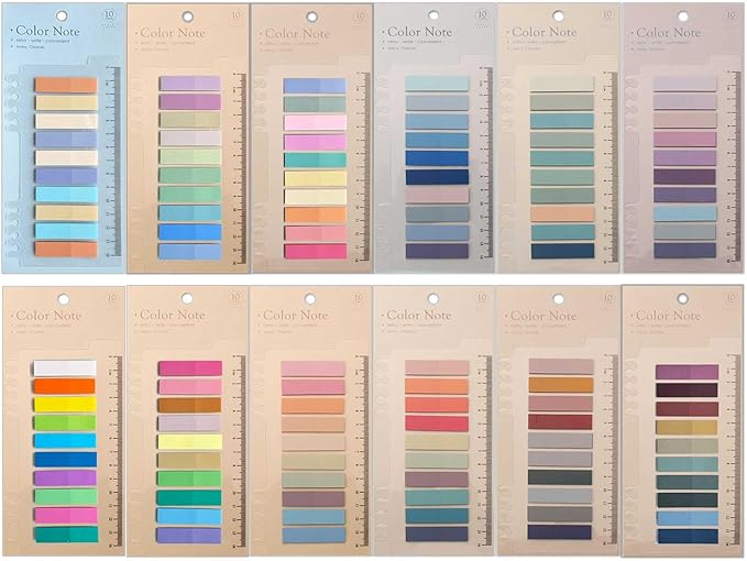 ELII Sticky Tabs 2400pcs - Colored Writable & Repositionable Page Markers-DeskLoop Office