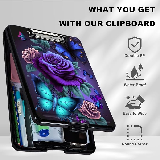 Plastic Storage Clipboard with Low Profile Clip, Heavy Duty Foldable, Coaches - Image 6