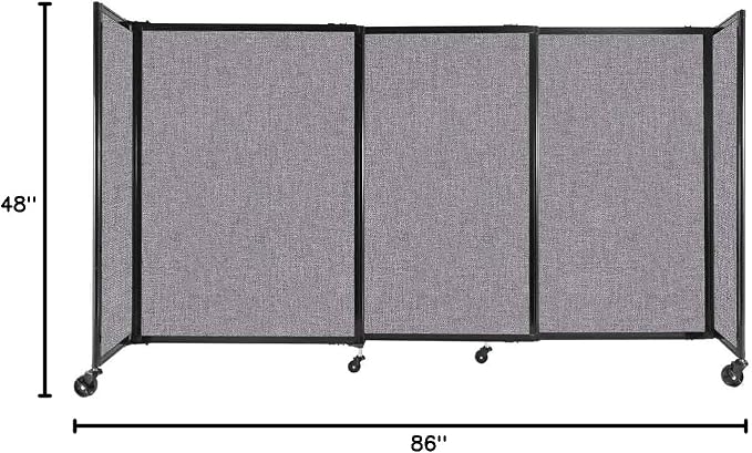 Versare Straightwall Sliding Portable Wall Partition | Freestanding Office - Image 7