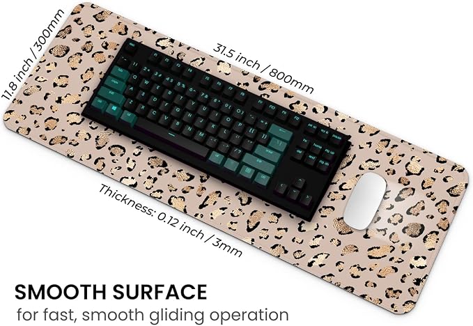 MAY FLOWER Gaming Mouse pad, Large Laptop Mousepad, Full Keyboard Mat, Long - Image 4