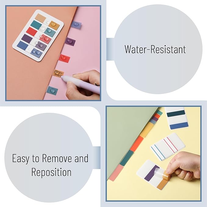 Mr. Pen- Sticky Index Tabs, 500 Pcs, 21 Sets, Colorful Sticky Tabs for Notebooks, Page Markers, Page Tabs for Binders, Page Tabs Sticky Tabs for Books, Notebook Tabs, Book Sticky Tabs for Notebooks-DeskLoop Office