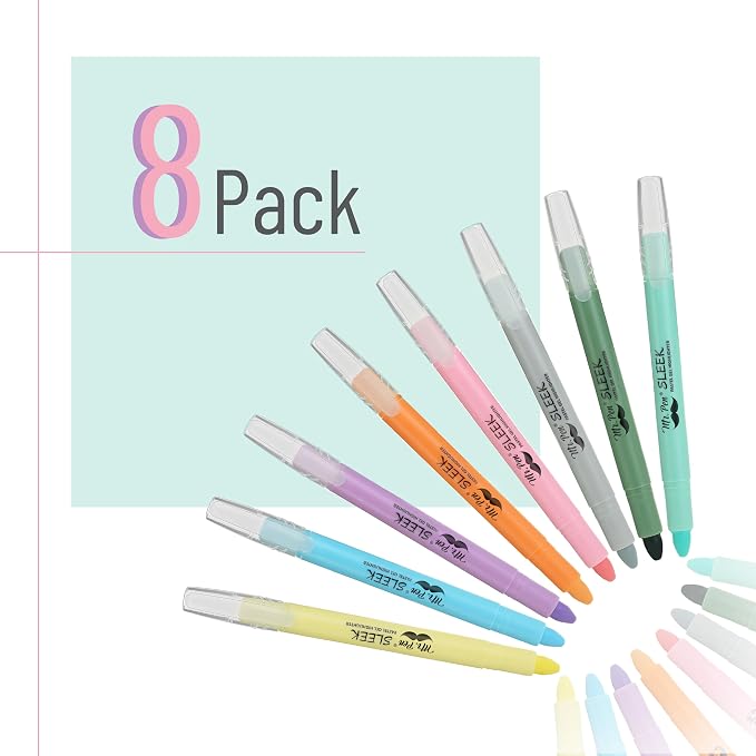 Mr. Pen- No Bleed Gel Highlighters, 8 Pack | Bible Highlighters and Pens No - Image 2