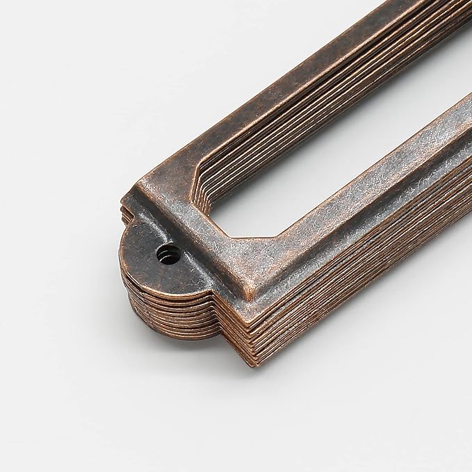 50 PCS Metal Label Holders 60x17mm Red Bronze - Image 5