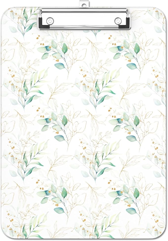 Luminzo Plastic Cute Clipboard Low-Profile Metal Clip, A4 Letter Size 9 x 12.5 by Unknown