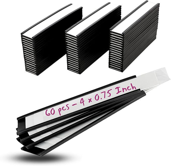 Availey 60 Pack Magnetic 'C' Channel Label Holders by Availey