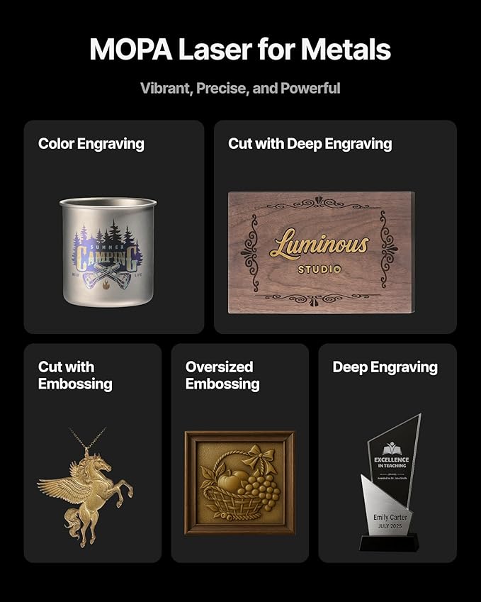 xTool F2 Ultra Single 60W MOPA Fiber Laser Engraver, 100+ Color Metal Engraving, Dual 48MP Cameras, Auto Streamline, 15,000mm/s Ultra-Fast, AI Powered 3D Laser Engraving Machine-DeskLoop Office