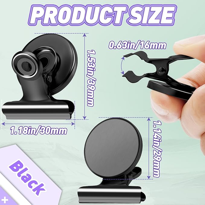 VNDUEEY 24 Pack Magnetic Clips Fridge Magnets, Strong Refrigerator Magnets - Image 4