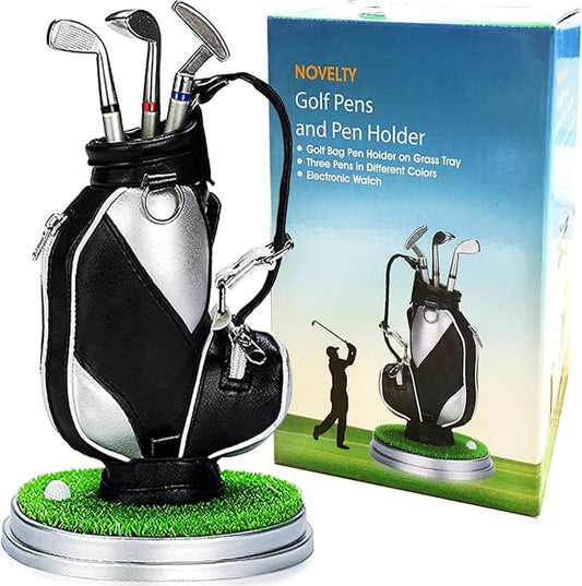 Jishi Golf Gifts for Men Golf Pen Holder Stocking Stuffers for Adults Men Golfers, Funny White Elephant Gifts for Adults Useful Unique Office Supplies Desk Accessories Decor Gadgets for Boss Dad Women-DeskLoop Office