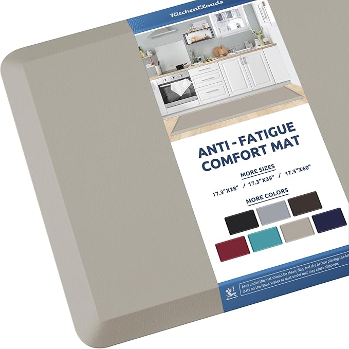KitchenClouds Kitchen Mat Cushioned Anti Fatigue Kitchen Rug 17.3"x60" Water by KitchenClouds