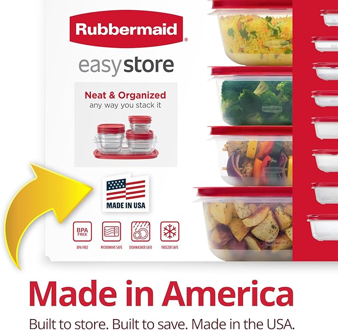 Rubbermaid EasyStore Large Containers, 18-Piece Set, Food Storage Containers - Image 4