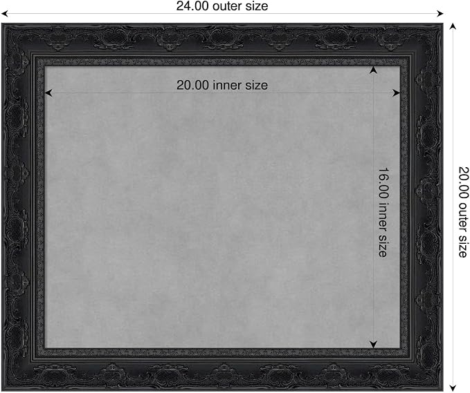Amanti Art Black Framed Magnetic Board 20x24 Small Vision Board - Image 2