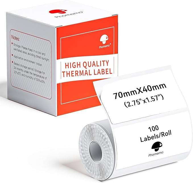 Phomemo Thermal Labels, Address Barcode Thermal Stickers by Phomemo