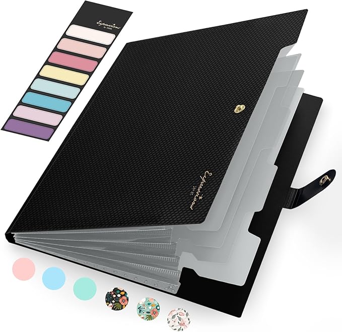 Sooez Accordion File Organizer, Letter Size Expanding File Folder by Sooez