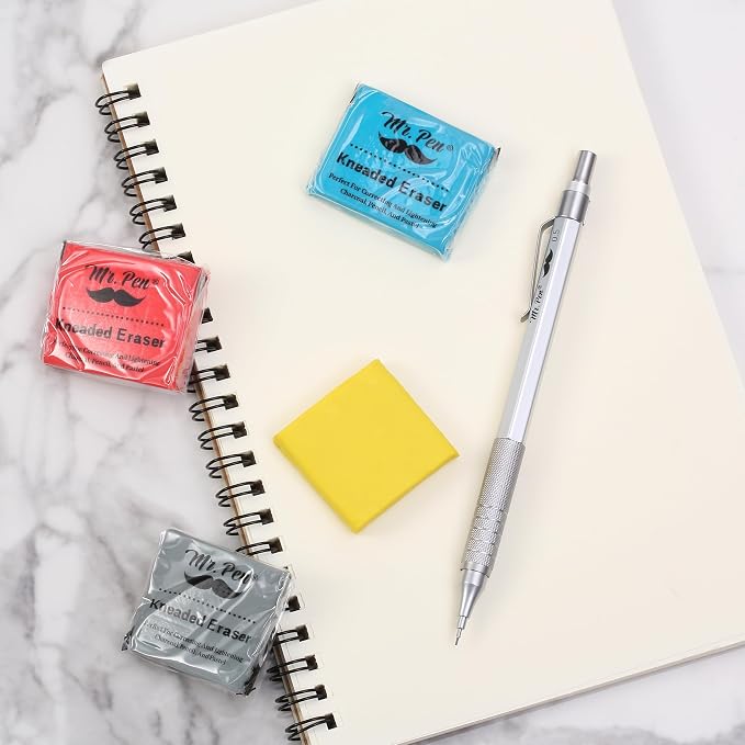 Mr. Pen- Kneaded Erasers, 1.4"x1.37", 8 Pack, Colorful | Soft Moldable Art - Image 5