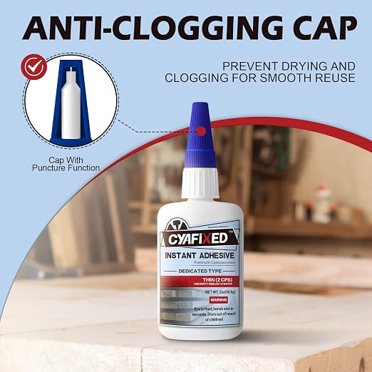 CYAFIXED Professional Grade Cyanoacrylate Super Glue, Super Thin Viscosity CA - Image 6