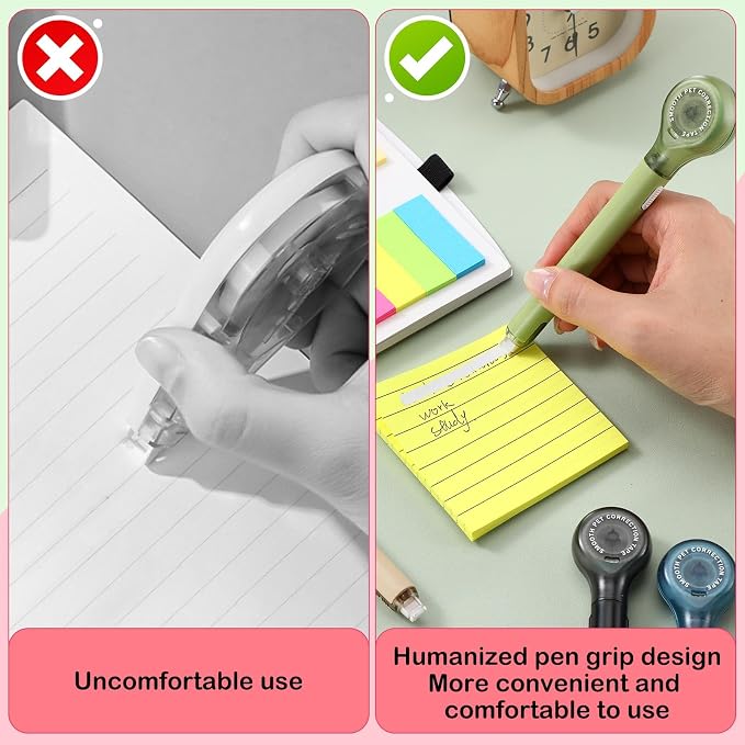 Gersoniel 10 Pack Correction Tape Pen Correctional Ink Tape Push Pull Protective - Image 3