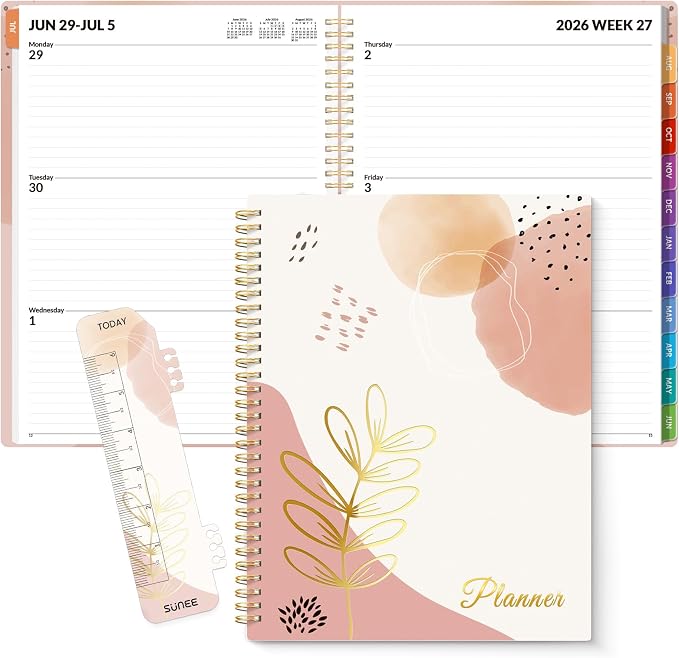 SUNEE Academic Planner 2026-2027 – Weekly & Monthly Planner, July 2026 to June by SUNEE