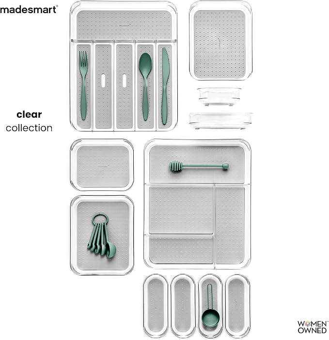 madesmart Premium 4 Compartment Drawer Organizer, Office Tools, & Small - Image 7
