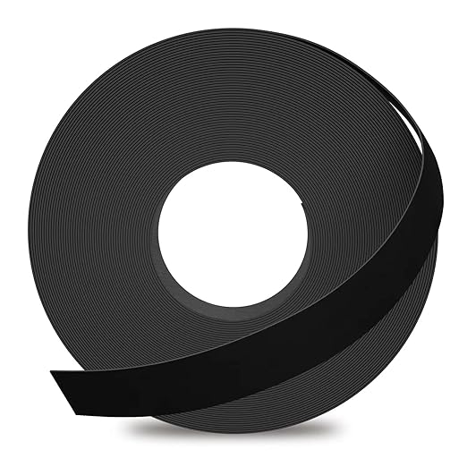 GSCIT Club Black Edge Banding, 3/4 inch x 25ft Melamine Edge Banding with Hot Melt Adhesive Pre-glued Edge Banding Flexible Edging for Plywood Cabinet Furniture-DeskLoop Office