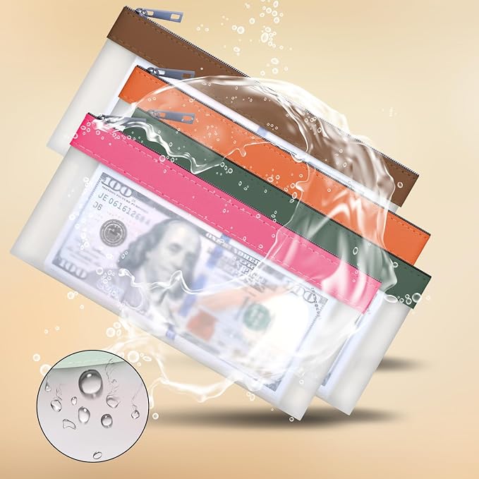 Clear Money Envelopes for Cash 7.6"x3.7" | Money Bags - Image 5