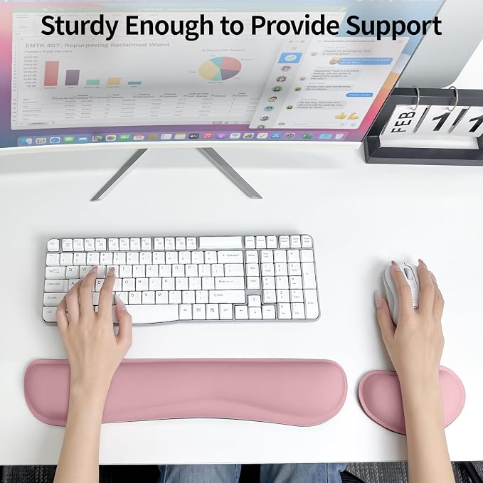 Wrist Rest for Computer Keyboard, Memory Foam Keyboard Wrists Rest, Ergonomic - Image 8
