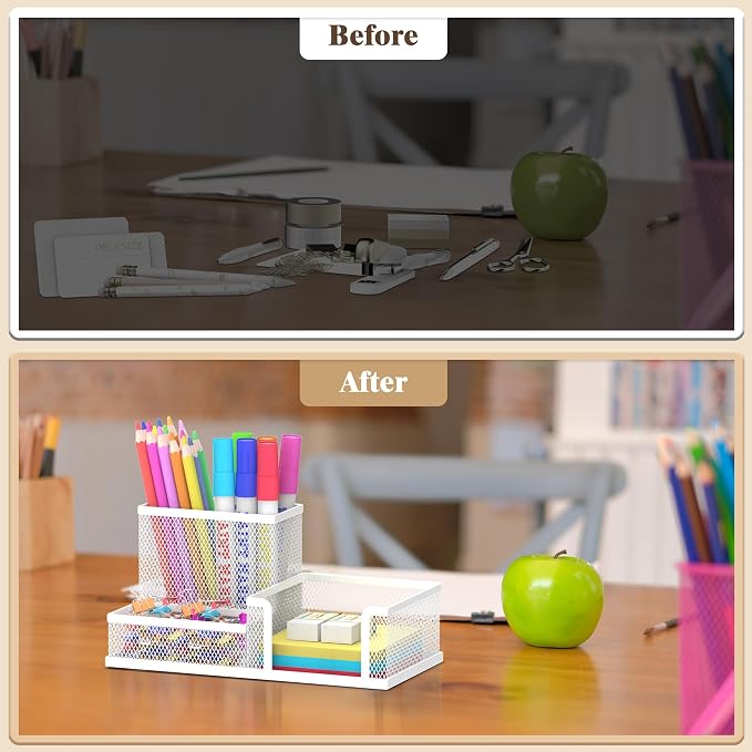 SUPEASY Pen Holder Desk Organizer, Office Supplies Pencil Holder - Image 7