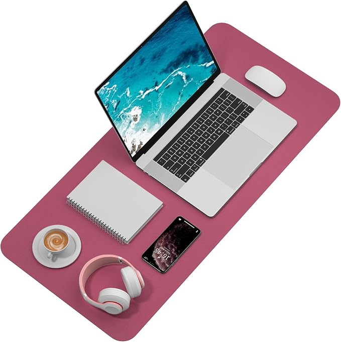 Hsurbtra Desk Pad, 35.5" x 17" PU Leather Desk Mat, XXL Extended Mouse Pad - Image 2