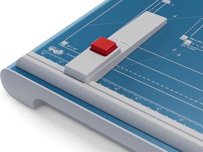 Dahle 533 Professional Guillotine Trimmer, 13" Cut Length, 15 Sheet Capacity, Self-Sharpening, Manual Clamp, German Engineered Paper Cutter-DeskLoop Office