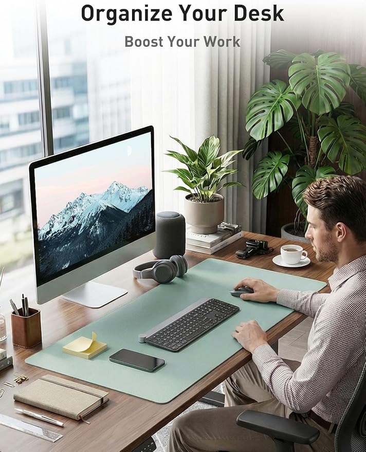 Aothia Faux Leather Desk Mat - Image 3