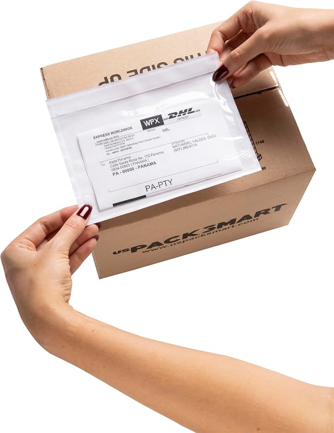 100 Units, 7.5"x5.5" Clear Packing List Shipping Pouches – Heavy Duty - Image 8