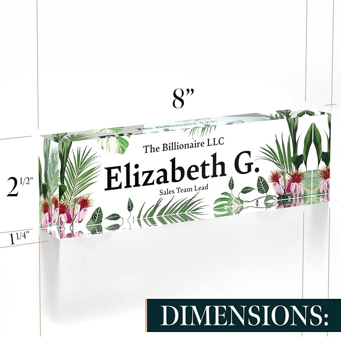 Desk Name Plate Personalized, Custom Name Plates 2½/x8 Inches, Thick - Image 8