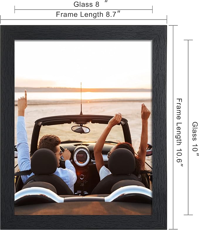 ELSKER&HOME 8x10 Picture Frame Black Set of 6 Glass | Multi Photo Frames Collage - Image 4
