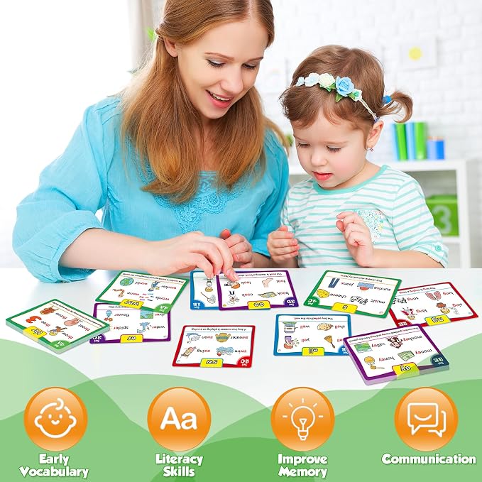 Torlam Phonics Flash Cards Learn to Read Spelling Reading Sight Words Phonics - Image 8