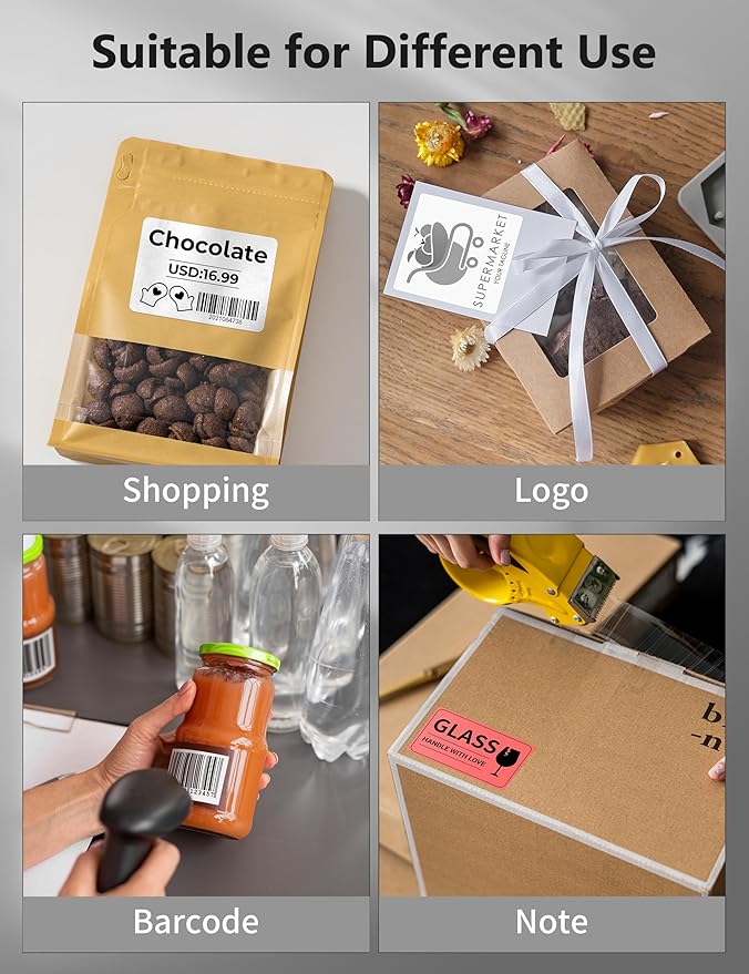 Phomemo Bluetooth Thermal Label Printer, 241BT 4X6 Wireless Shipping Label Printer for Small Business, Pink Label Printer for Shipping Package, Compatible with iPhone, Android, Amazon-DeskLoop Office