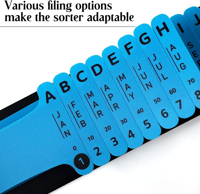 PerKoop Plastic All Purpose Document Sorter Alphabetical a-z File Organizer - Image 6