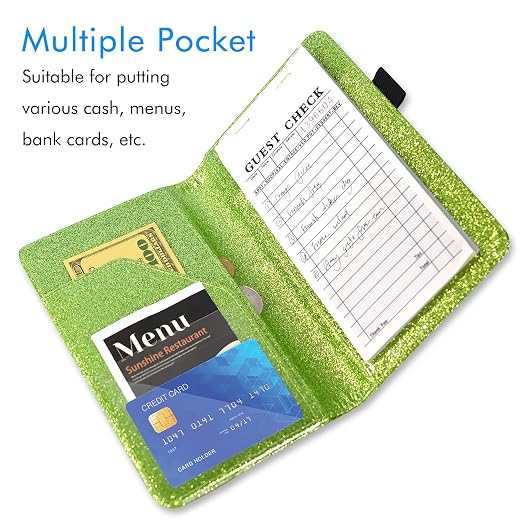 ACdream Server Books for Waitress, Guest Book Note Pad, Cute Pocket Leather - Image 2