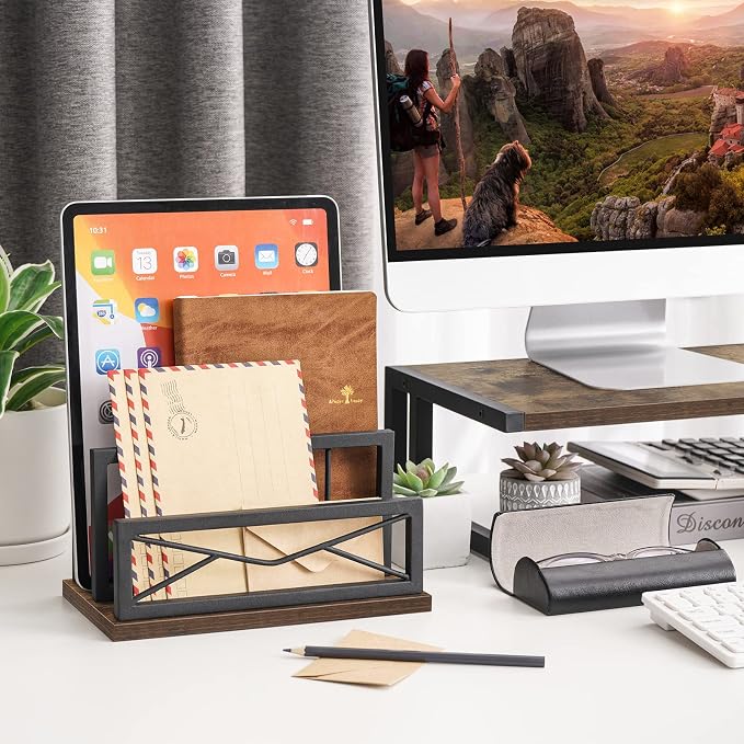 Snughome Desktop Mail Organizer, Desk Mail Organizer - Image 2