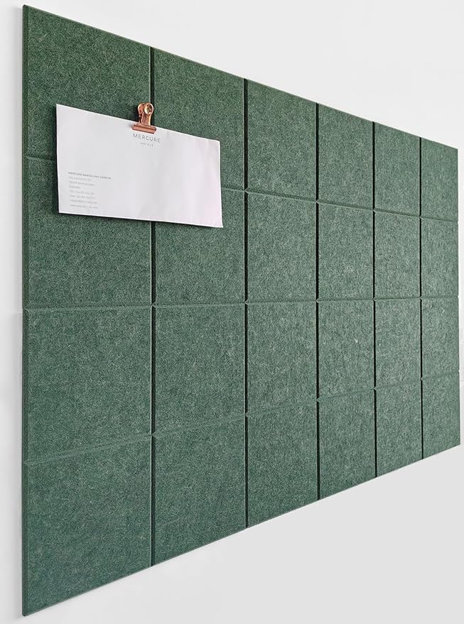 Cork Board 24 x36 Alternative - 6 Pack Felt Wall Tiles with Safe Removable Adhesive Tabs, Cork Boards for Walls Cork Board for Home Office Pin Board Tack Board - Tree-DeskLoop Office