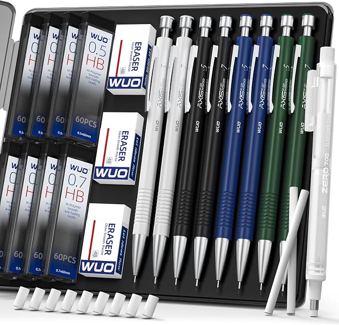 WUO 8PCS Mechanical Pencil Set by WUO