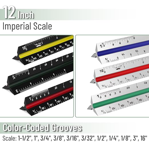 Mr. Pen- Architectural Scale Ruler, 12 Inch, Scale Ruler - Image 3