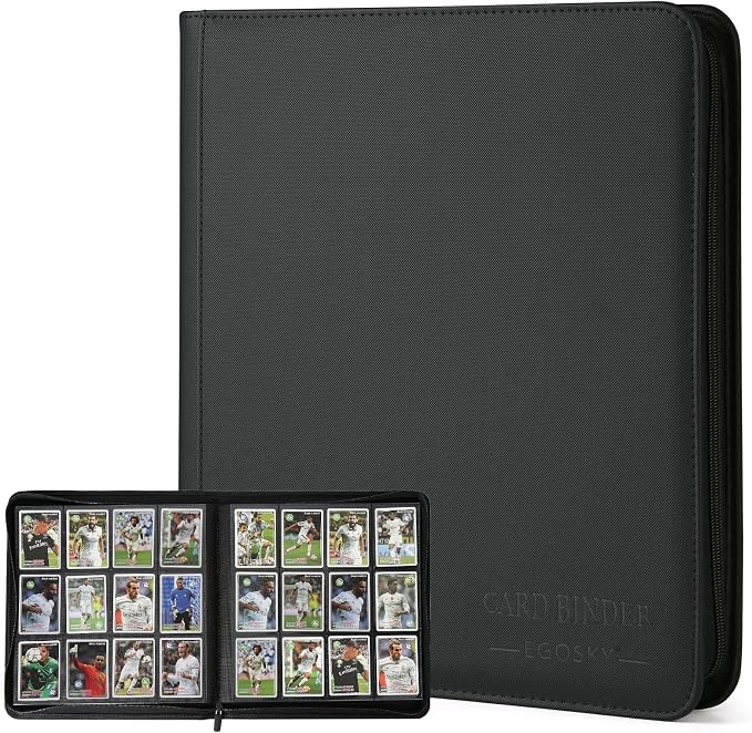 12-Pocket Business Card Binder holds 720 Cards, Premium Diamond Texture PU by CARDBINDER