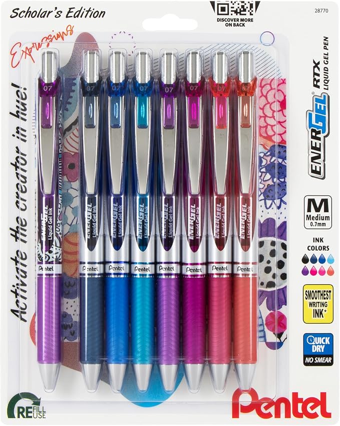 Pentel EnerGel RTX Retractable Liquid Gel Pen, Creator Expressions Pack by PentelofAmerica