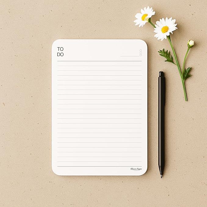 To Do List Notepad – (2 Pack, 50 Sheet Each) A5 Size (8.3"x5.8") Premium Thick Paper With Cardboard Back Support, Undated Daily Planner Notepad, Daily To Do List Notebook, Ruled Pages, Deadline Column.-DeskLoop Office