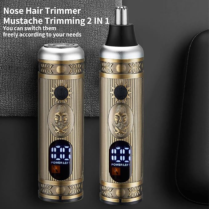 Lanumi Hair Clippers for Men Cordless Hair Trimmer Beard Trimmer/Nose Trimmer Professional T-Blade Trimmer USB Rechargeable Hair Cutting Grooming Kit Barber Clippers Set LED Display-DeskLoop Office